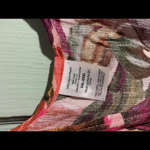 Pretty Floral Kimono in Rich Jewel Colors Boho, Seasonal Size XXL - Picture 4 of 10